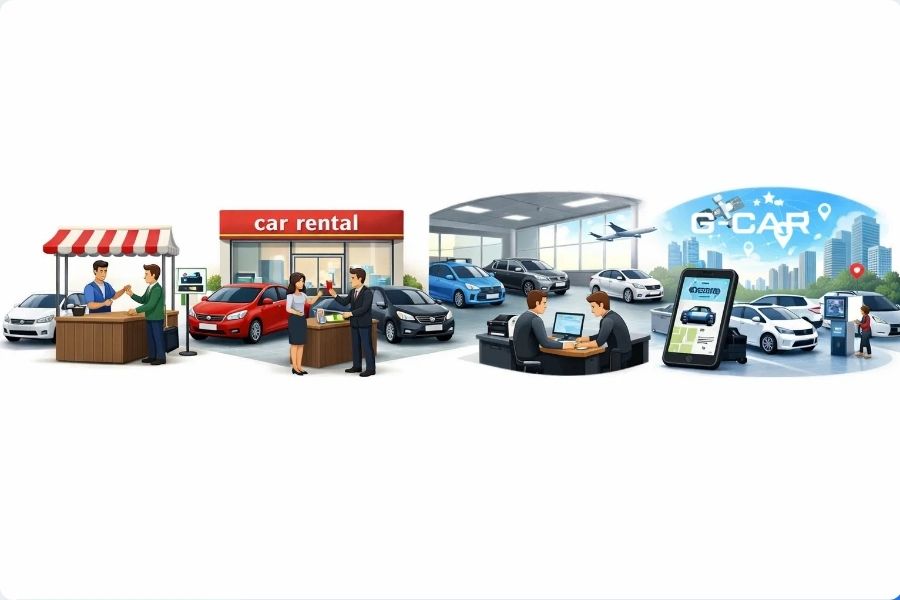 Các giai đoạn phát triển của một mô hình cho thuê xe ô tô