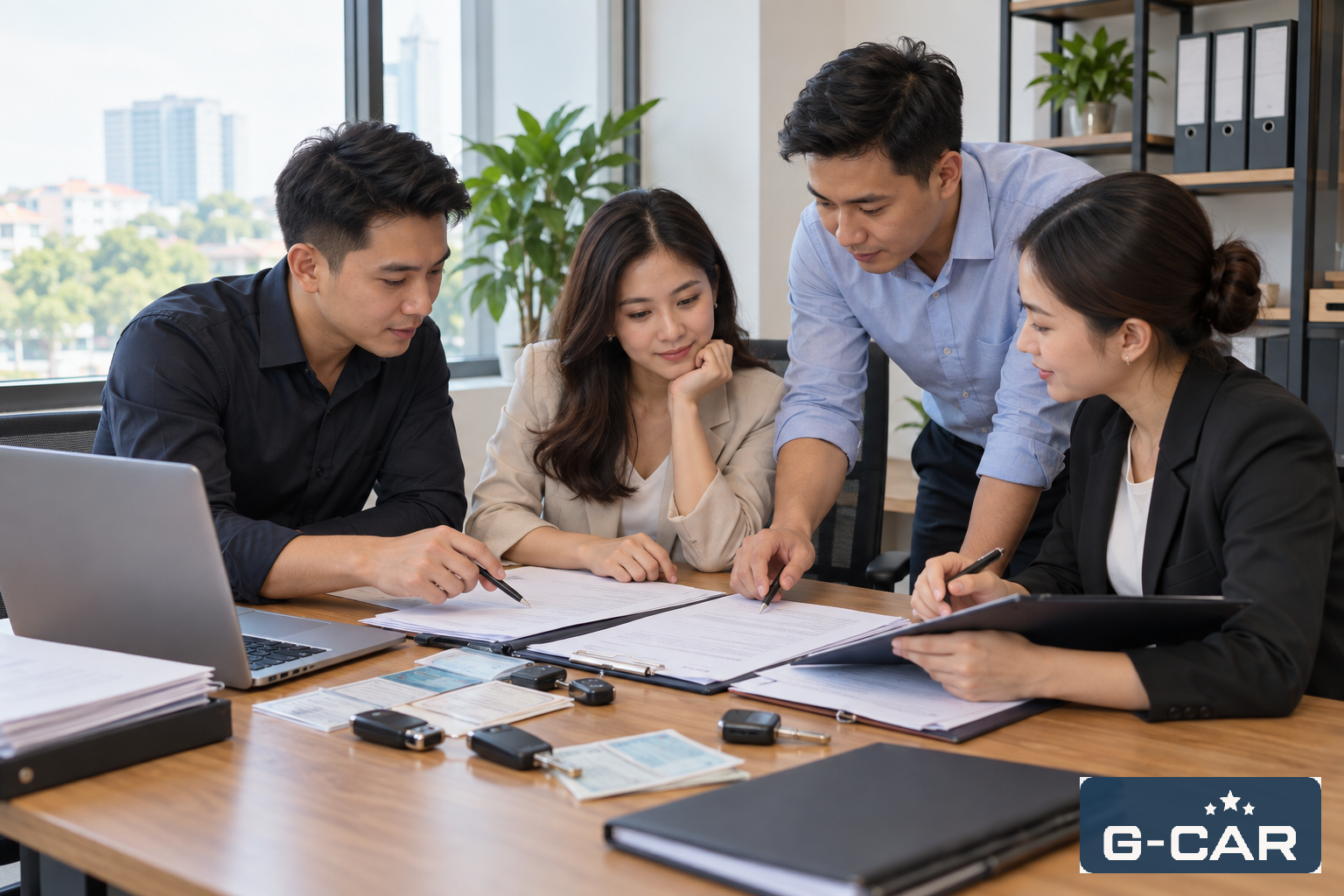 Đội ngũ cho thuê xe trao đổi quy trình chuyển từ Excel sang phần mềm
